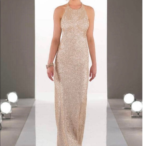 Sorella Vita Sequinned Gold Bridesmaid Dress - Picture 2 of 2